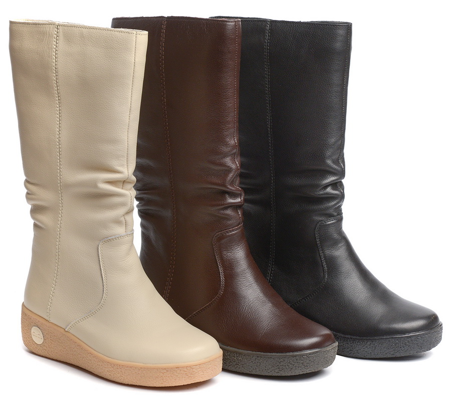 женские сапоги натуральная кожа натуральный мех gugu германия