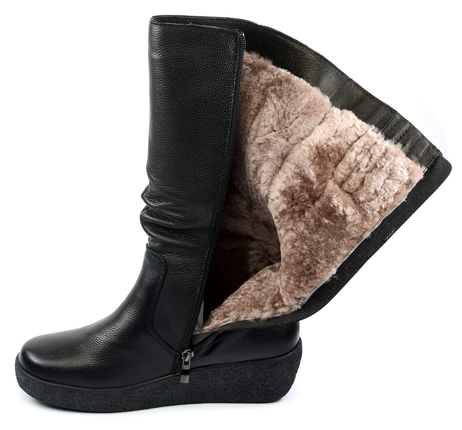 женские сапоги натуральная кожа натуральный мех gugu германия