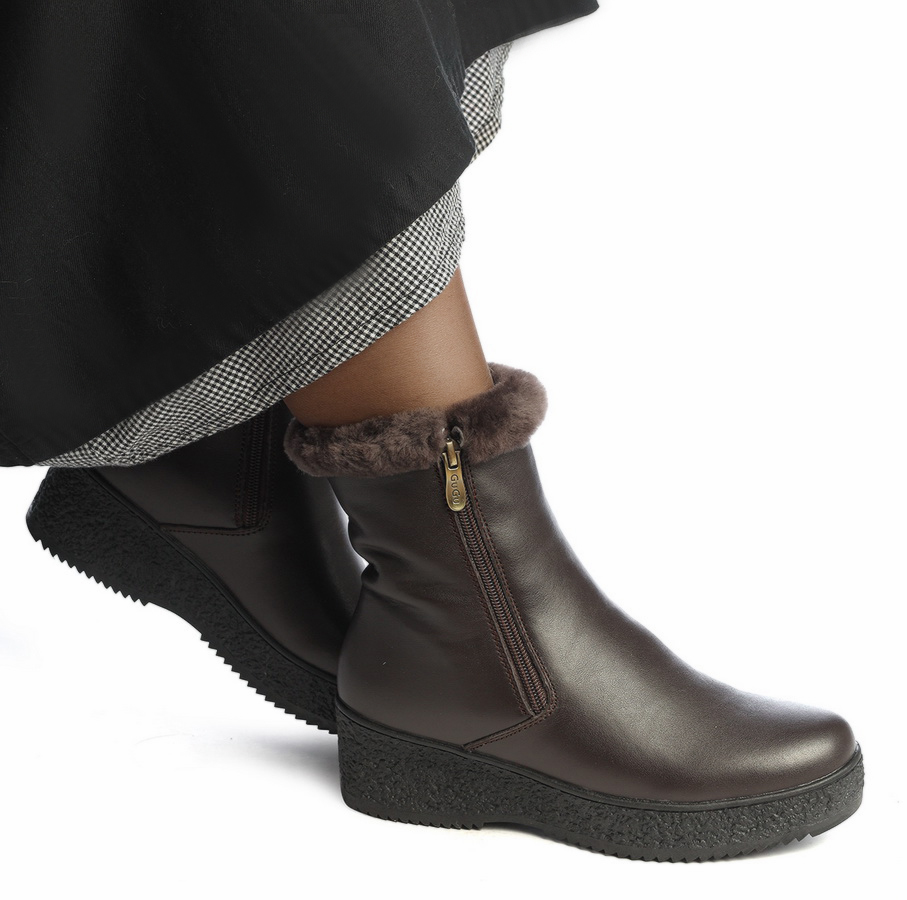 женские сапоги натуральная кожа натуральный мех gugu германия