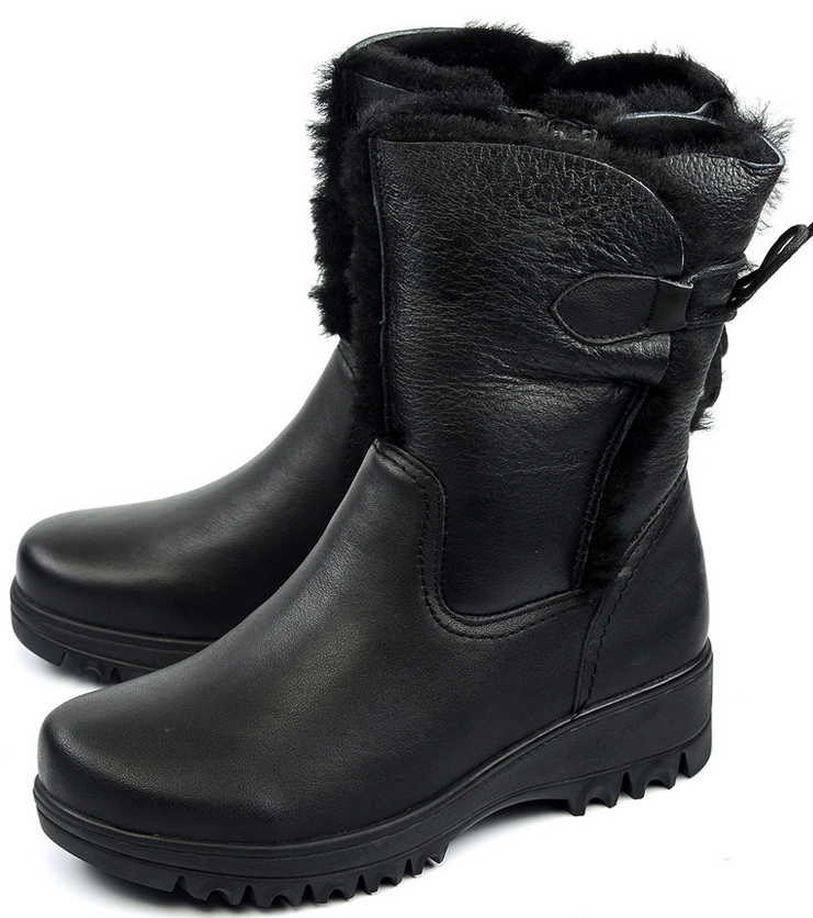 женские сапоги натуральная кожа+дубленка натуральный мех gugu германия