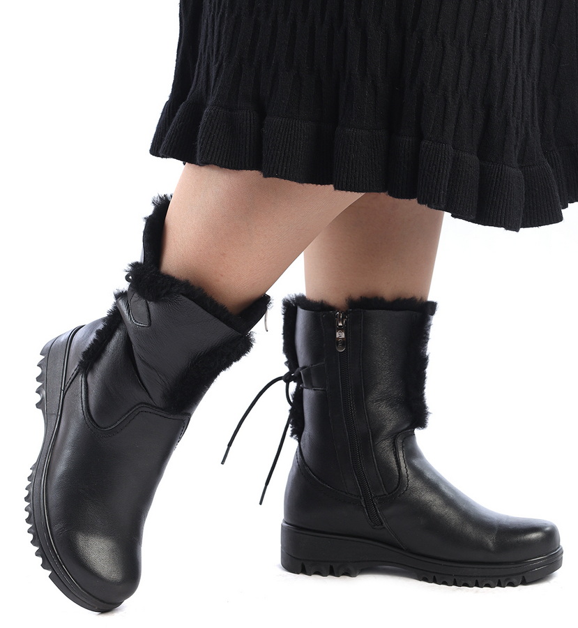 женские сапоги натуральная кожа+дубленка натуральный мех gugu германия