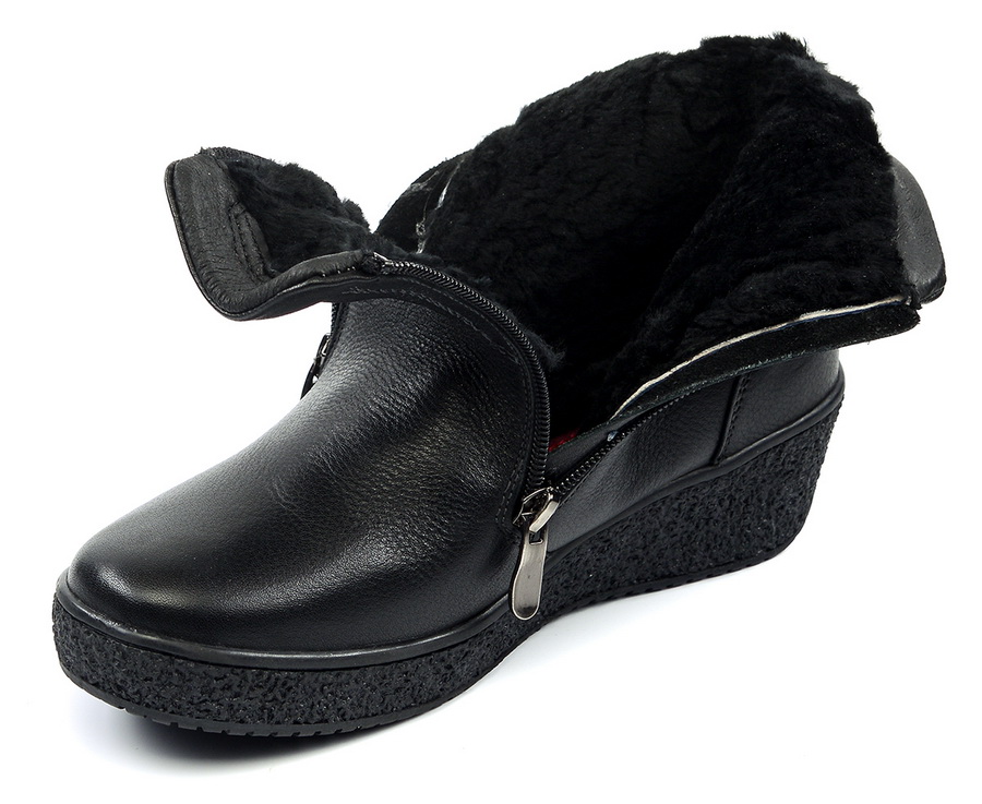 женские ботинки натуральная кожа натуральный мех gugu германия