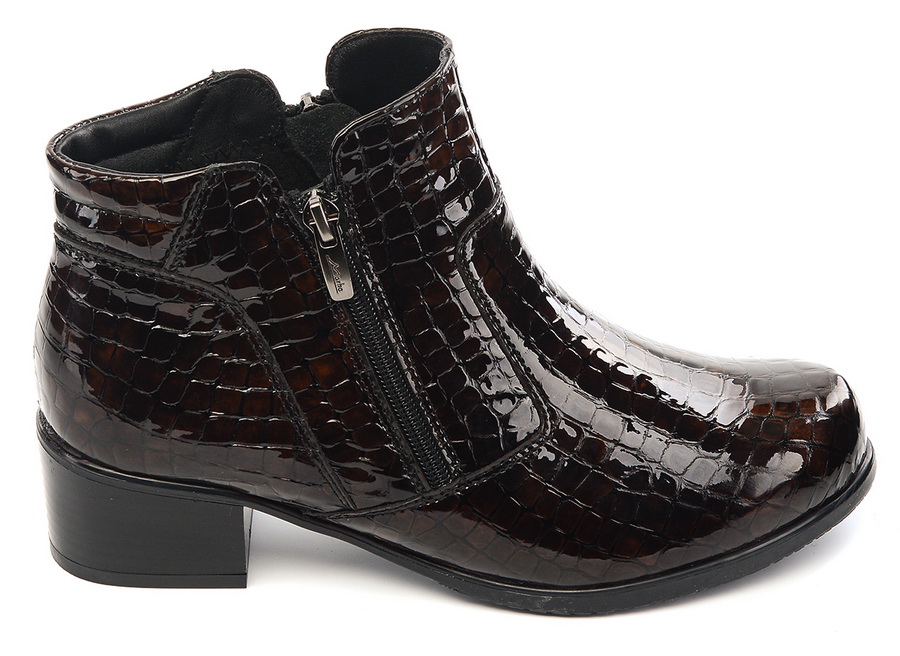 женские ботинки натуральная кожа-лак / байка марко беларусь