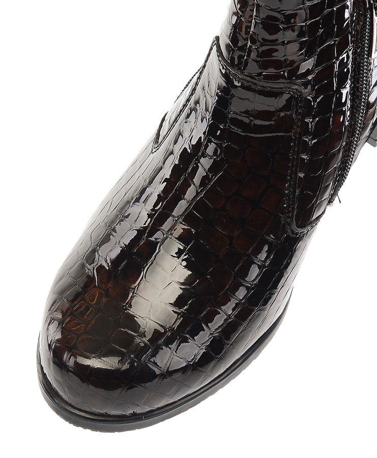 женские ботинки натуральная кожа-лак / байка марко беларусь