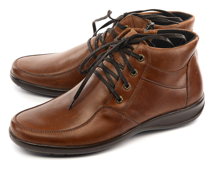 мужские ботинки натуральная кожа / байка росвест россия