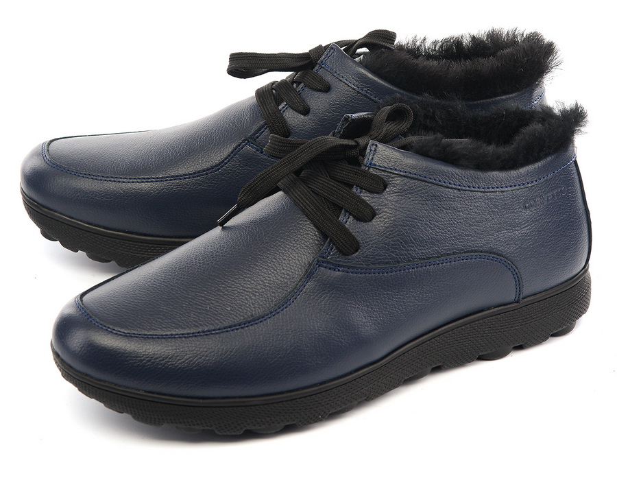 мужские ботинки  натуральная кожа / натуральный мех corvetto