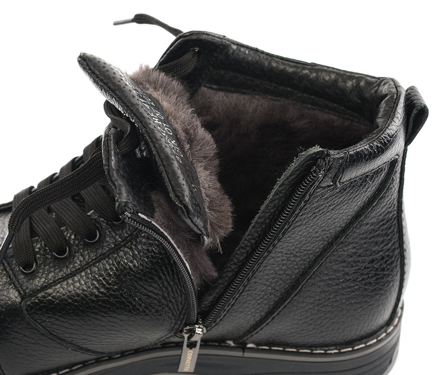 мужские ботинки  натуральная кожа / натуральный мех corvetto