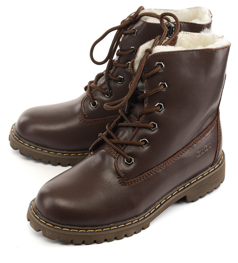 женские ботинки натуральная кожа/ натуральный мех gugu германия