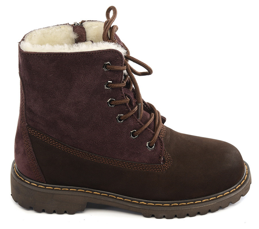 женские ботинки натуральная кожа (замша)  натуральный мех gugu германия