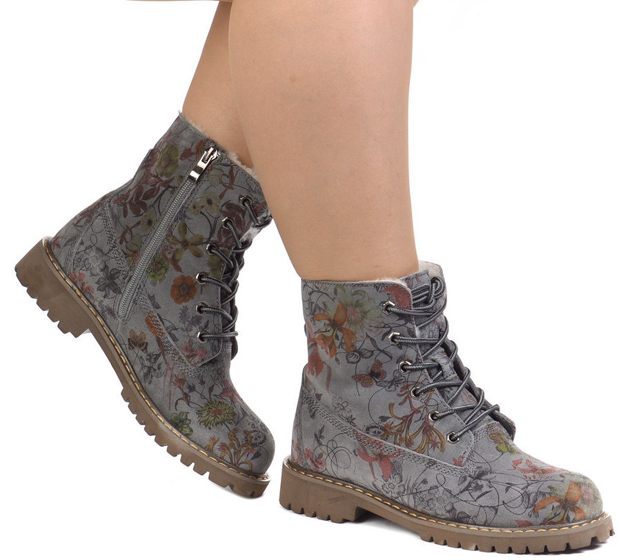 женские ботинки натуральная кожа натуральный мех gugu германия