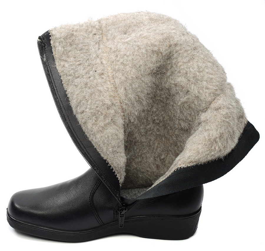 женские сапоги натуральная кожа / шерсть отико беларусь