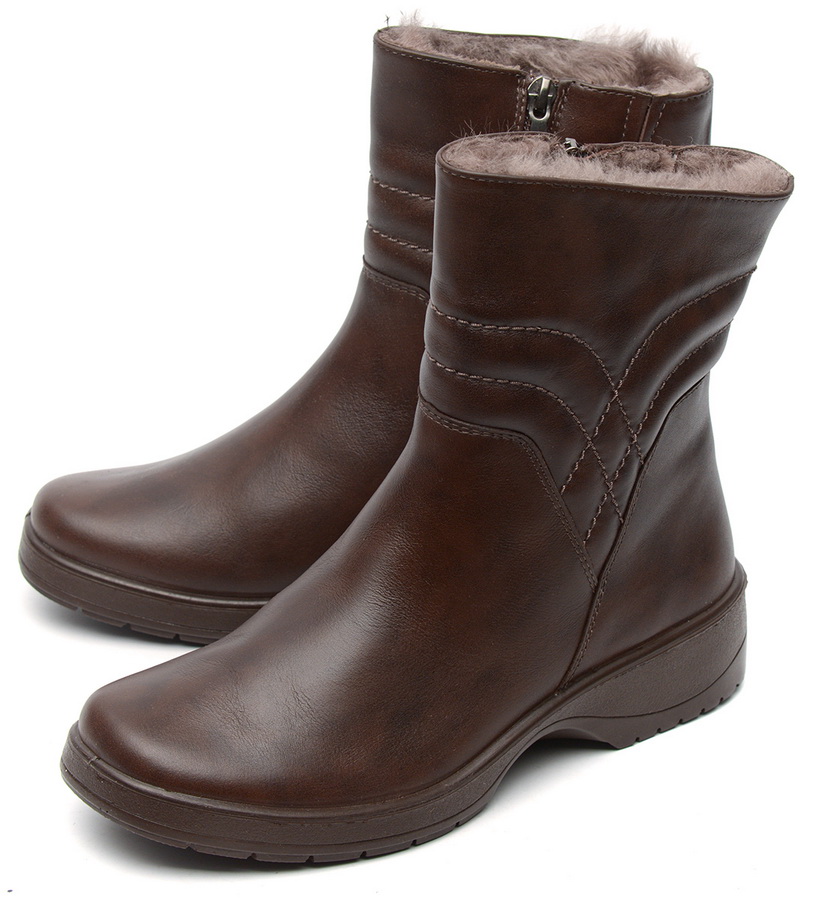 женские полусапоги натуральная кожа / натуральный мех росвест россия