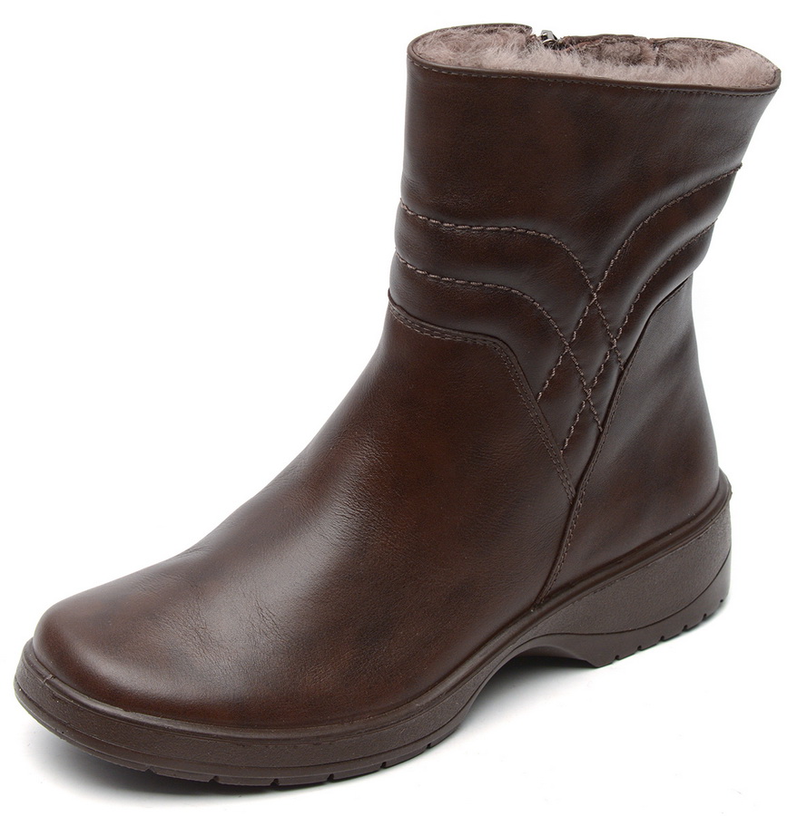 женские полусапоги натуральная кожа / натуральный мех росвест россия