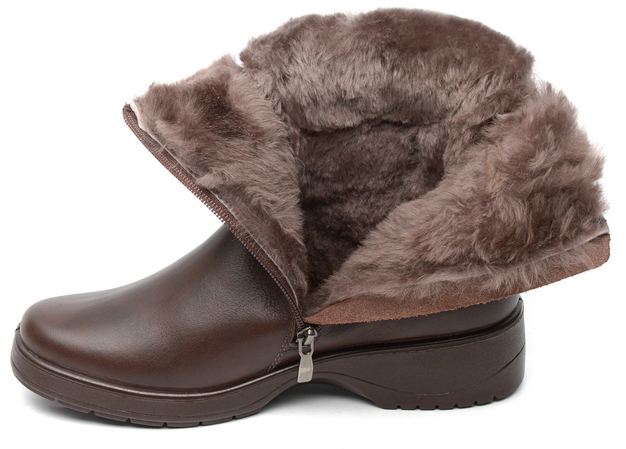 женские полусапоги натуральная кожа / натуральный мех росвест россия