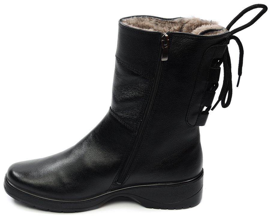 женские полусапоги натуральная кожа / натуральный мех росвест россия