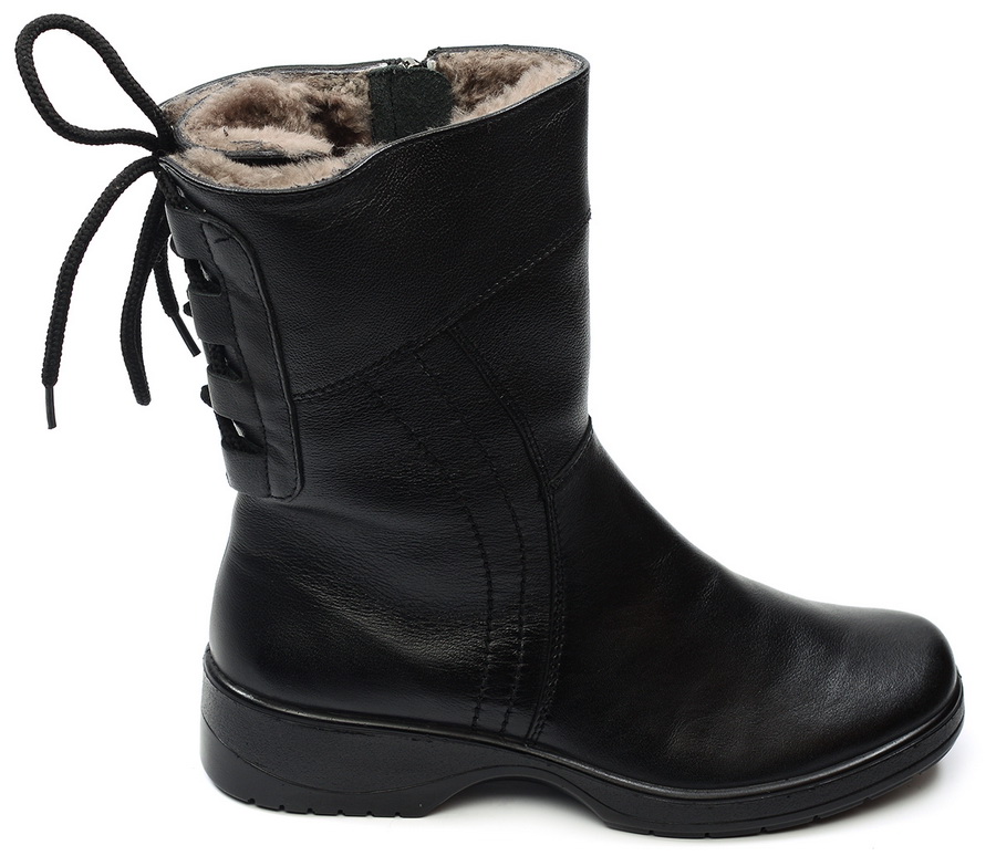 женские полусапоги натуральная кожа / натуральный мех росвест россия