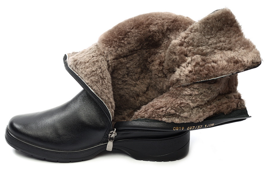 женские полусапоги натуральная кожа / натуральный мех росвест россия