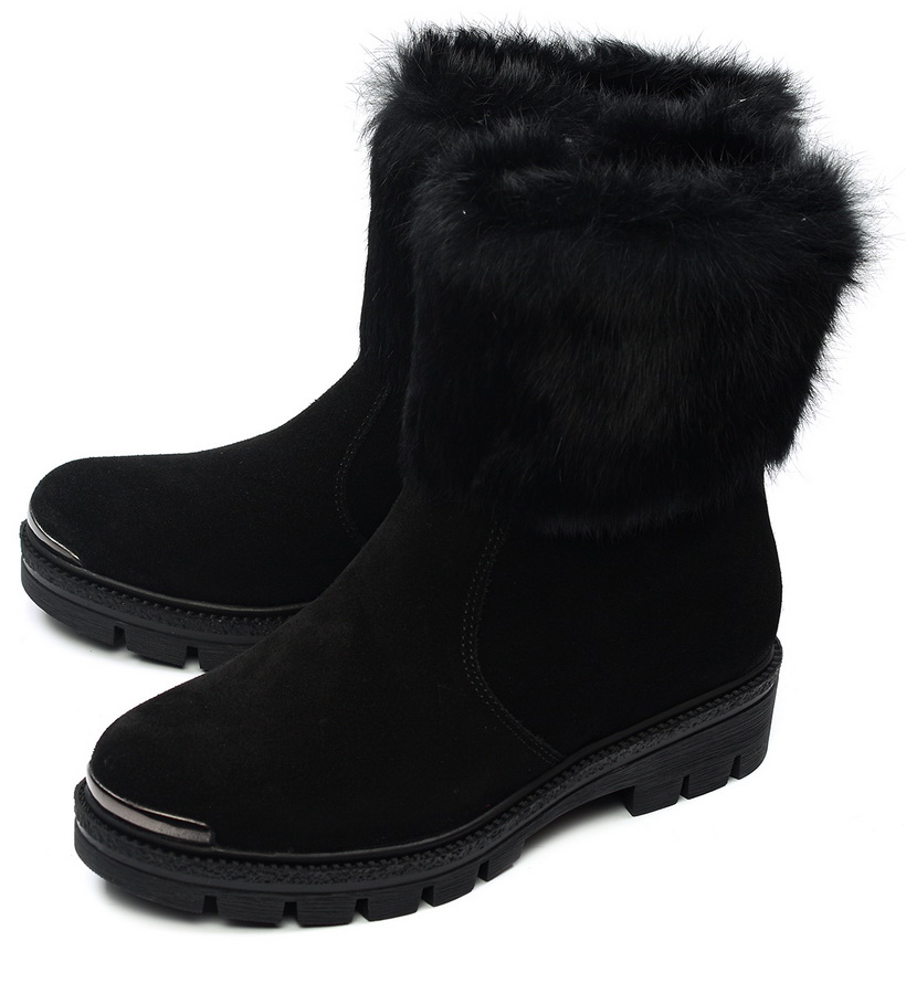 женские полусапоги натуральная кожа (замша) / шерсть марко беларусь