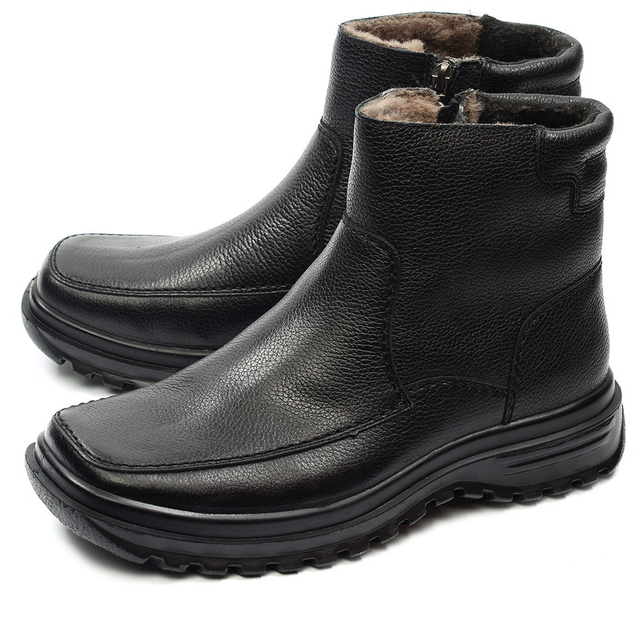 мужские полусапоги натуральная кожа / натуральный мех марко беларусь