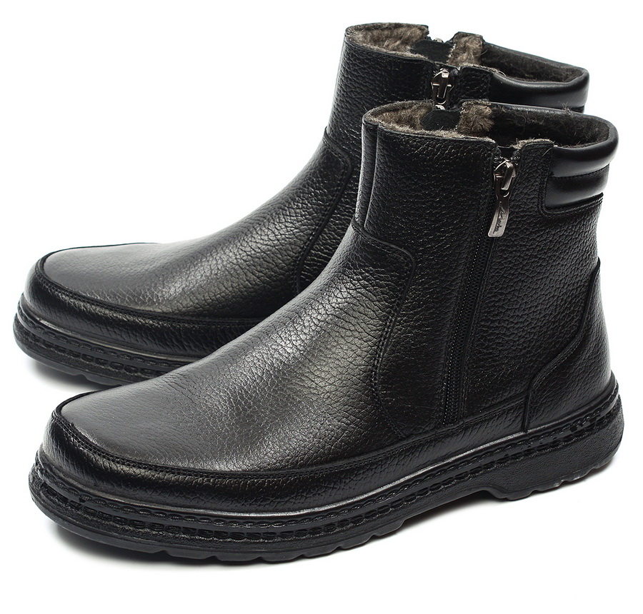 мужские полусапоги натуральная кожа / шерсть марко беларусь