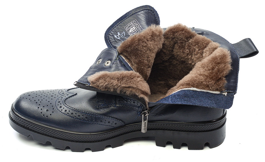 мужские полусапоги натуральная кожа / натуральный мех марко беларусь