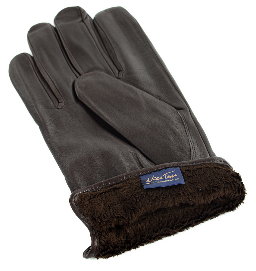 мужские перчатки овечья кожа / флис nice ton