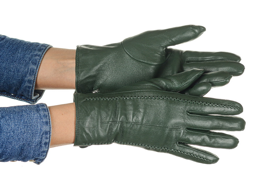 женские перчатки овечья кожа / флис yimei