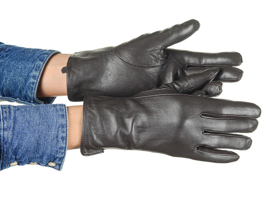 женские перчатки овечья кожа / флис yimei