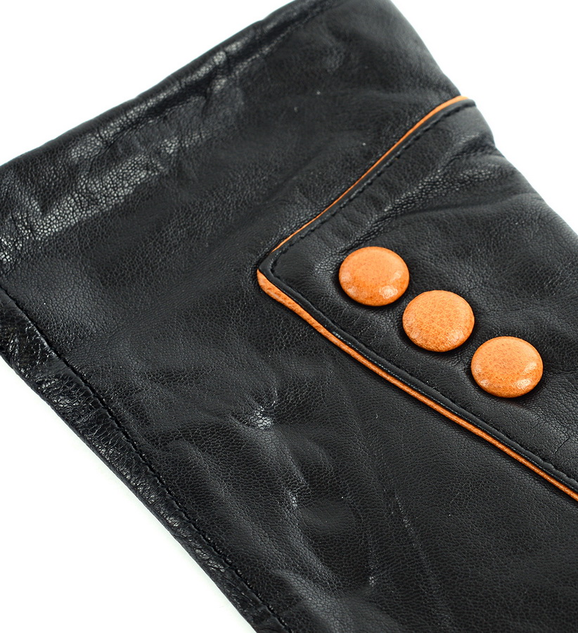 женские перчатки кожа ягненка / флис romika румыния