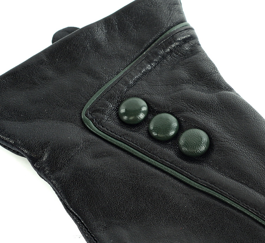 женские перчатки кожа ягненка / флис romika румыния