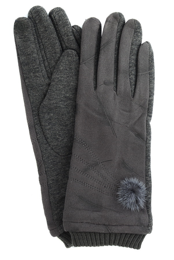 женские перчатки трикотажные утеплённые на флисе nuanzhibao