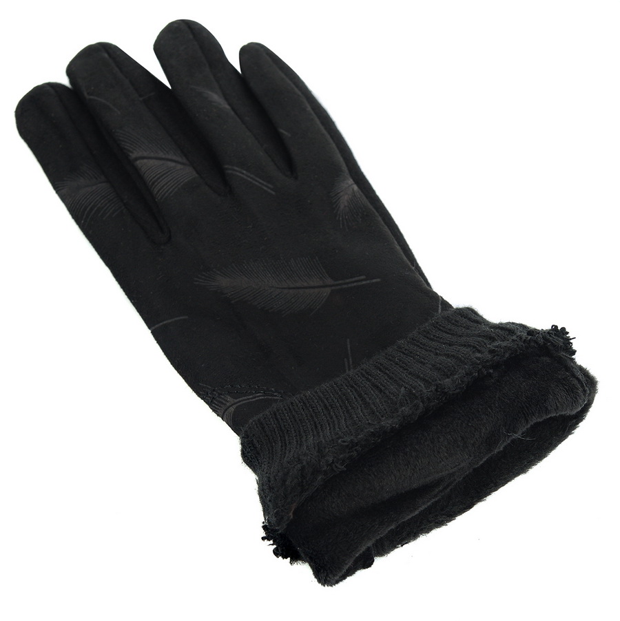 женские перчатки трикотажные утеплённые на флисе nuanzhibao