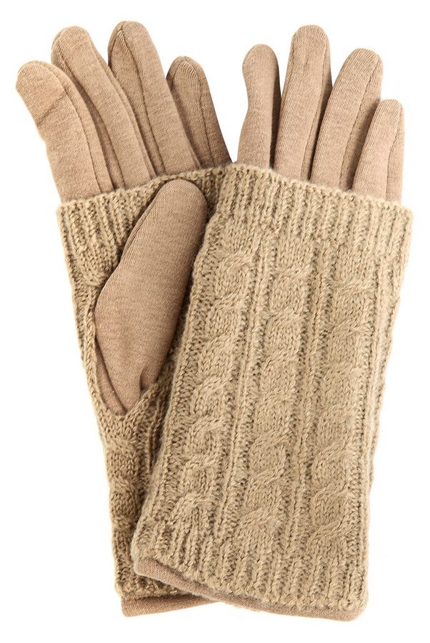 женские перчатки ажурный трикотаж / трикотаж утеплённый на флисе мария