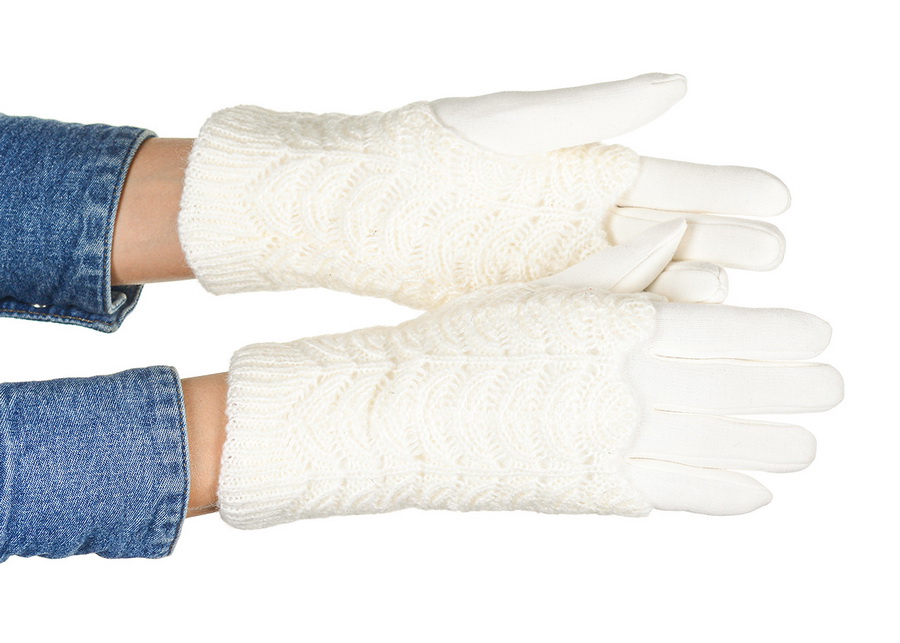 женские перчатки ажурный трикотаж / трикотаж утеплённый на флисе мария