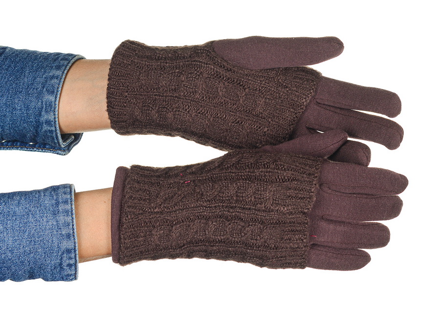 женские перчатки ажурный трикотаж / трикотаж утеплённый на флисе мария