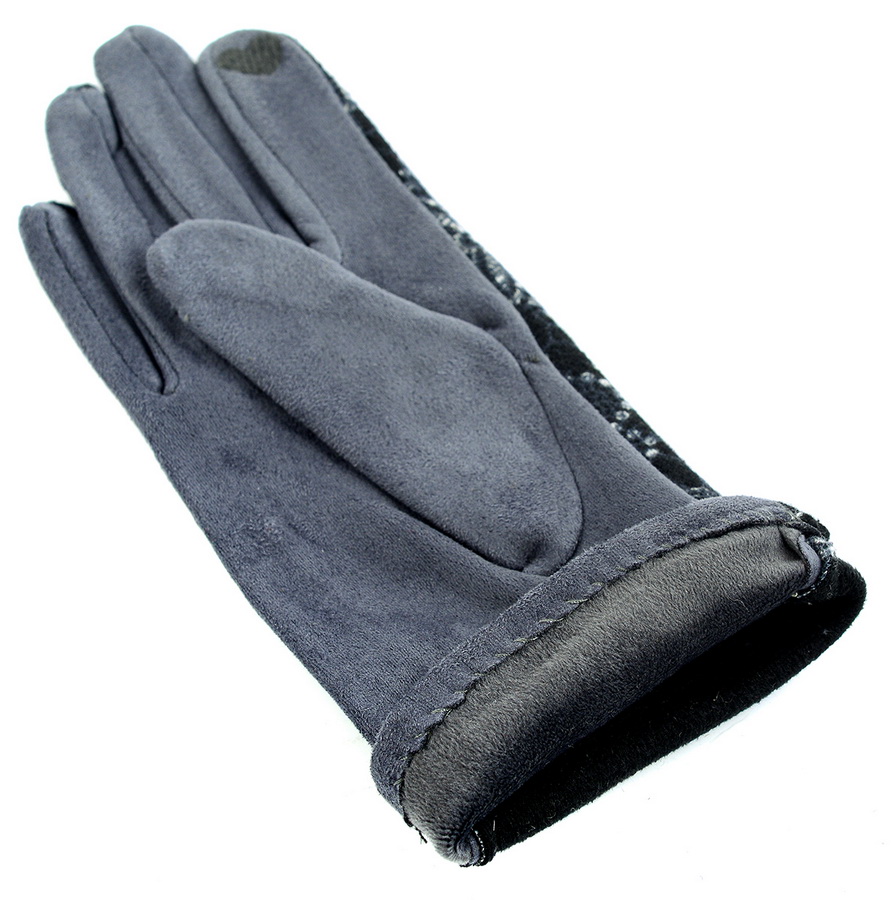 женские перчатки с рисунком утеплённые трикотаж / флис 