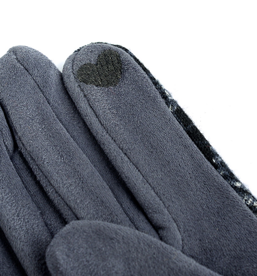 женские перчатки с рисунком утеплённые трикотаж / флис 