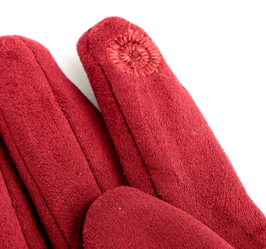 женские перчатки трикотаж / флис с отворотом искусственный мех