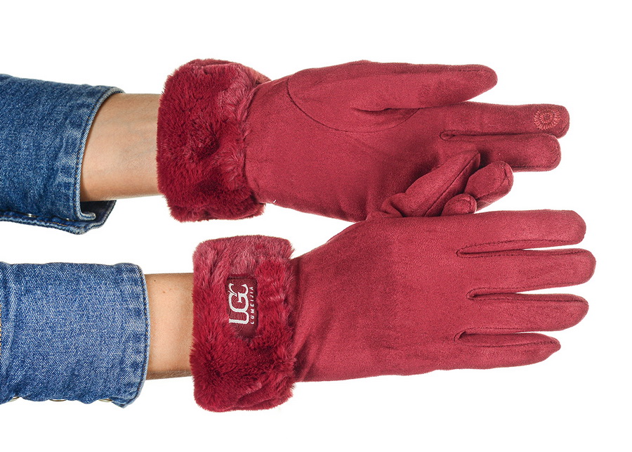 женские перчатки трикотаж / флис с отворотом искусственный мех