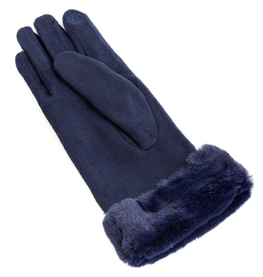 женские перчатки трикотаж / флис с отворотом искусственный мех