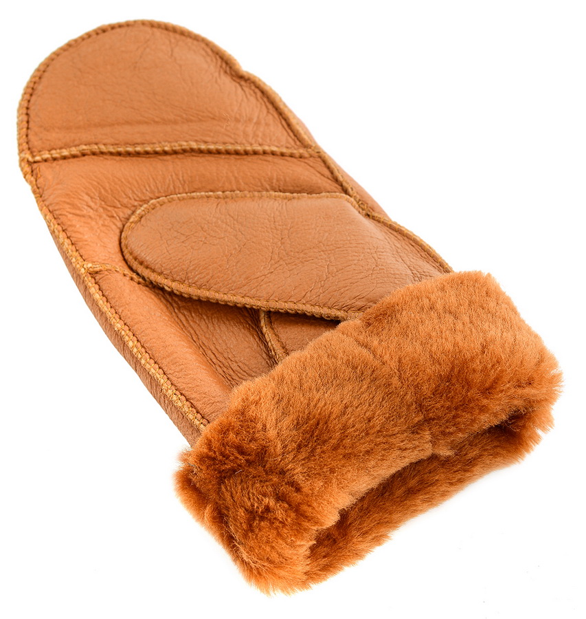 женские варежки дублёнка / мутон  s (7.5) - l (8.5)