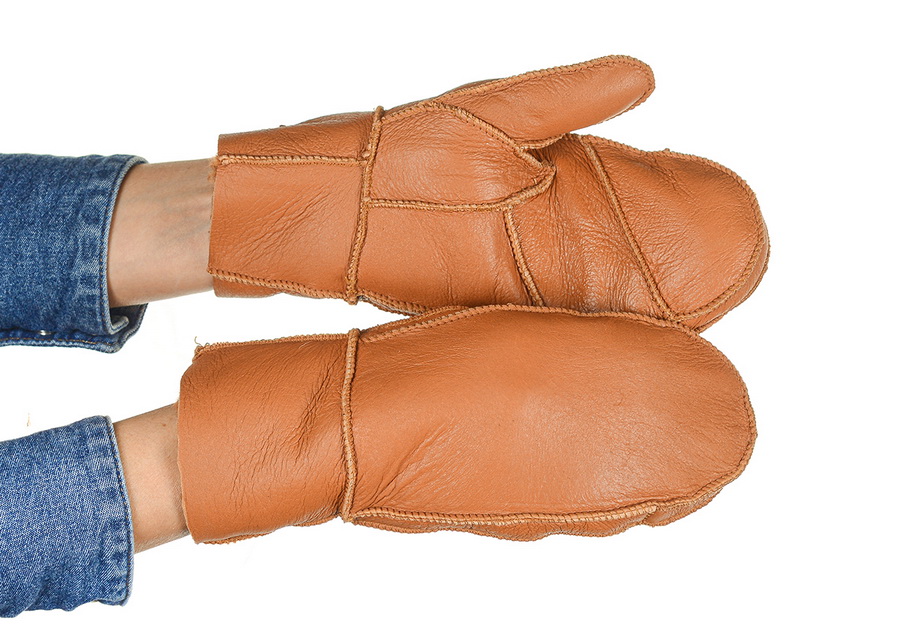 женские варежки дублёнка / мутон  s (7.5) - l (8.5)