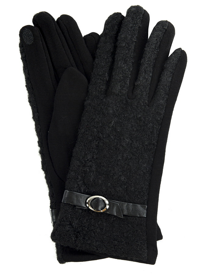 женские перчатки шерстяной трикотаж букле / флис pittards