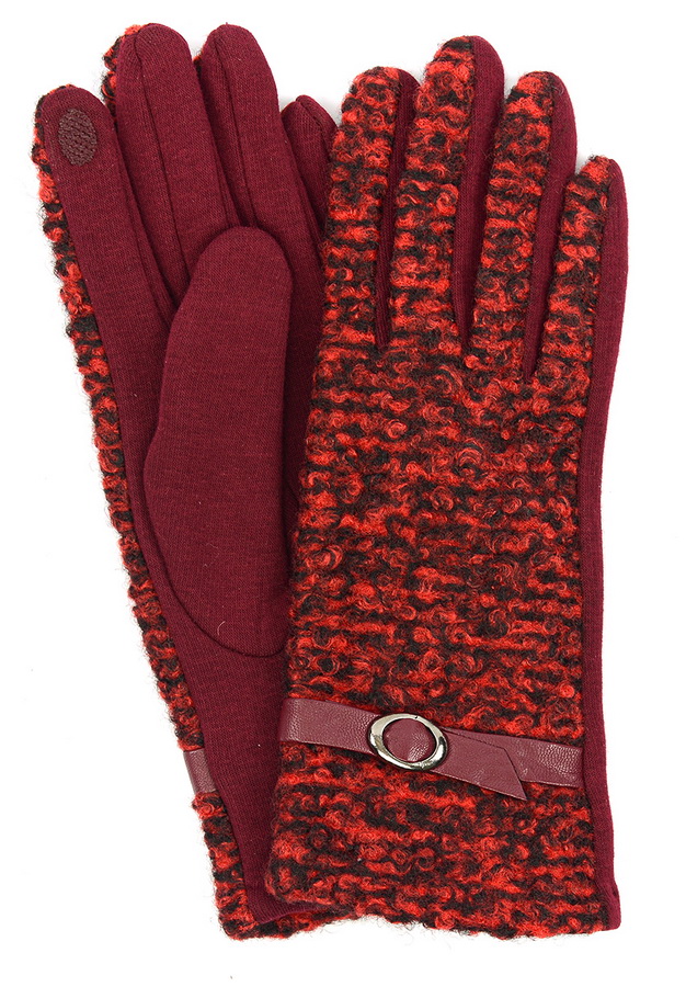 женские перчатки шерстяной трикотаж букле / флис pittards