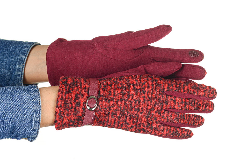 женские перчатки шерстяной трикотаж букле / флис pittards