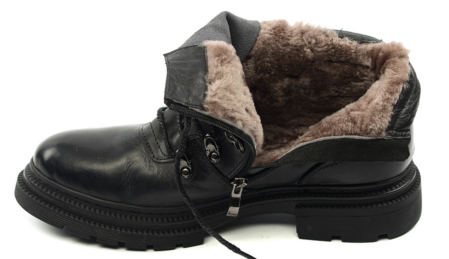 мужские ботинки натуральная кожа / натуральный мех gugu германия