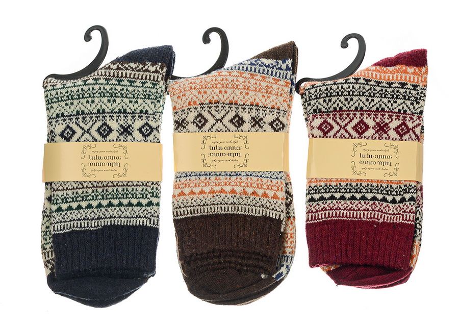 носки женские мелкий орнамент 36-41 шерсть tutu anna