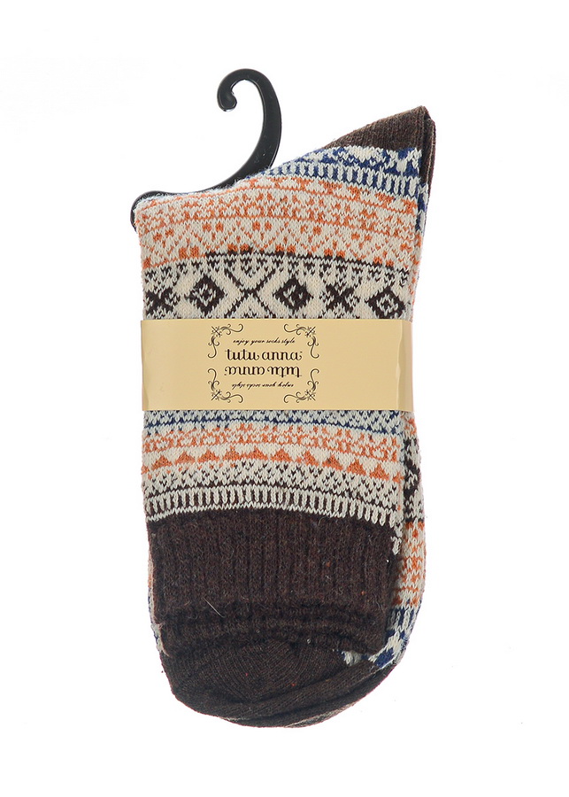 носки женские мелкий орнамент 36-41 шерсть tutu anna