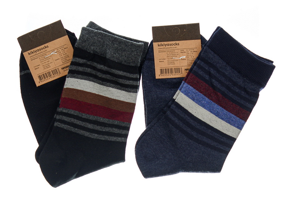 мужские носки полоски цветные корея