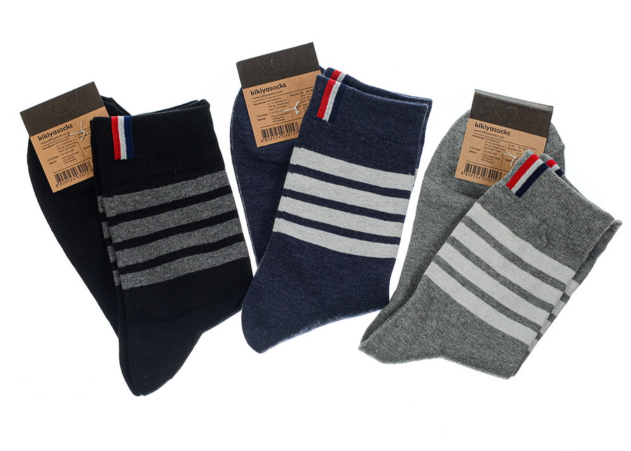 мужские носки полоски kiki